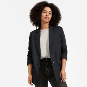 NWT Everlane Navy Cotton-Linen Oversized Blazer